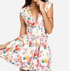 Windsor floral cut out dress